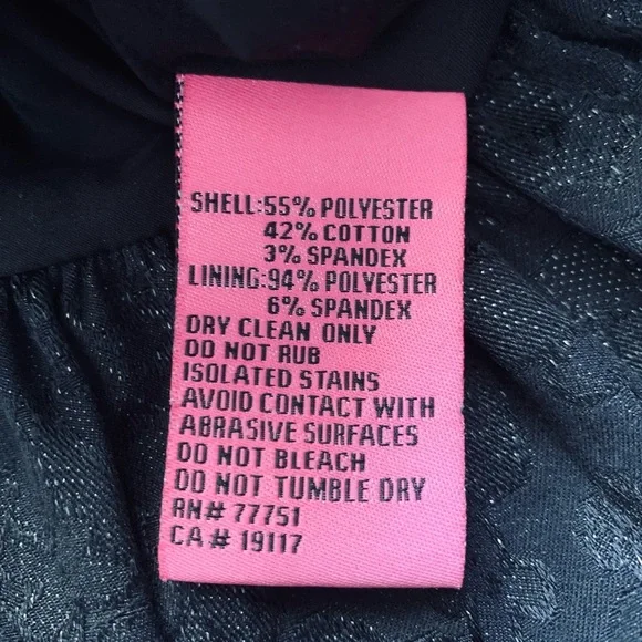 Betsey Johnson Black Sparkle Floral Print Double Breasted Jacket - Picture 4 of 5